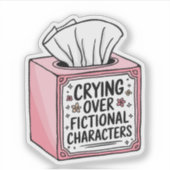 Huilen om fictieve personages vinyl sticker (Voorkant)