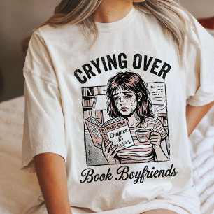 Huilen Over Boek Vriendjes Pop Art Lezer Tri-Blend Shirt