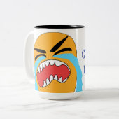 huilen tot het klaar is tweekleurige koffiemok (Voorkant links)