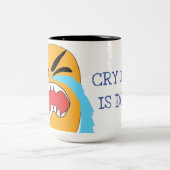 huilen tot het klaar is tweekleurige koffiemok (Center)