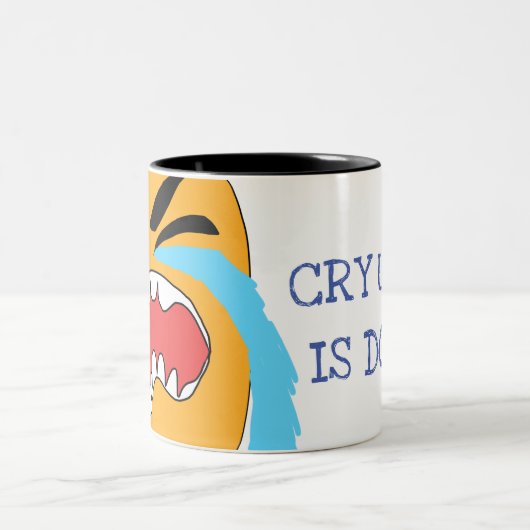 huilen tot het klaar is tweekleurige koffiemok (Center)