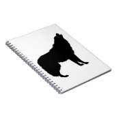 Huilen Wolf Silhouet Notitieboek (Rechterzijde)