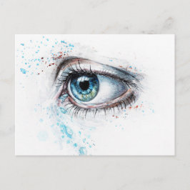 Huilend Blauwe Oog (Verdriet, Medeleven en Depress Briefkaart