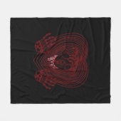 Huilend Hart In Rood - Skelet Handen Harten Fleece Deken (Voorkant (Horizontaal))