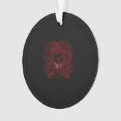 Huilend Hart In Rood - Skelet Handen Harten Ornament (voorkant)