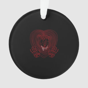 Huilend Hart In Rood - Skelet Handen Harten Ornament