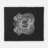 Huilend Hart In Wit - Skelet Handen Harten Fleece Deken (Voorkant (Horizontaal))