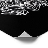 Huilend Hart In Wit - Skelet Handen Harten Poster (Hoek)