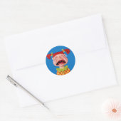 Huilend meisje ronde sticker (Envelop)