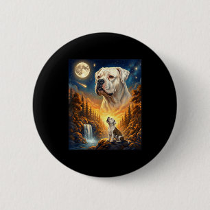 Huilend naar de maan meme dier hond amerikaans ronde button 5,7 cm