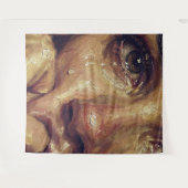 Huilend Portret Olie Schilderij — Getextureerd Emo Wandkleed (Voorkant (horizontaal))