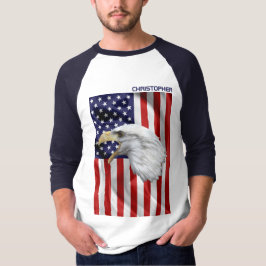 Huilende Amerikaanse adelaar, de Amerikaanse vlag, T-shirt