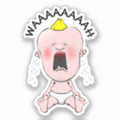 Huilende Baby Sticker (Voorkant)