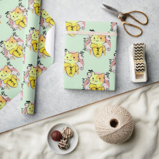 Huilende Banaan Kat Grappig Cadeaupapier