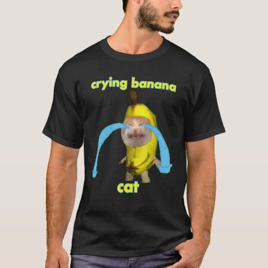 huilende banaan kat t-shirt (Voorkant)