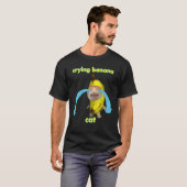 huilende banaan kat t-shirt (Voorkant volledig)