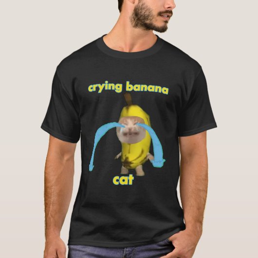 Huilende banaan kat t-shirt (Voorkant)