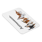 Huilende Basset Hounds Premium Magnet Magneet (Rechterzijde)