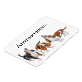 Huilende Basset Hounds Premium Magnet Magneet (Linkerzijde)