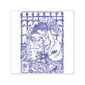 HUILENDE BESCHERMENGEL VAN HET KIND, BEGRAAFPLAATS  ZELFINKTENDE STEMPEL (Design)