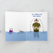 Huilende Cartoon Man Grappig Sympathie Wenskaart Kaart (Binnen)