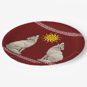 HUILENDE COYOTES ONDER EEN ZUIDWESTELIJKE ZON PAPIEREN BORDJE (Gekanteld)