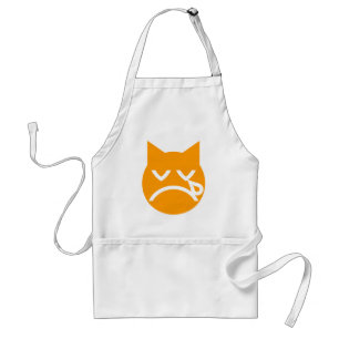 Huilende Emoji Kat Standaard Schort