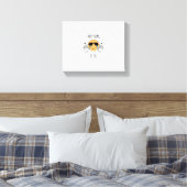 Huilende emoji met een blij gezicht canvas afdruk (Insitu (Slaapkamer))