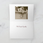 Huilende engel in sepia sympathiekaart kaart (Binnen)