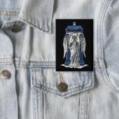 Huilende engel met blauwe politie box 1 button (Insitu)