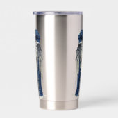 Huilende engel met blauwe politie box 1 geïsoleerde drinkbeker (Rechts)