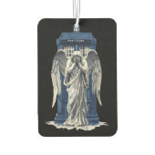 Huilende engel met blauwe politie box 1 luchtverfrisser (Achterkant)