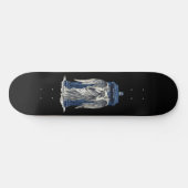 Huilende engel met blauwe politie box 1 persoonlijk skateboard (Horizontaal)