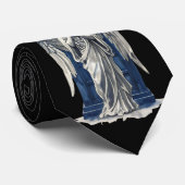 Huilende engel met blauwe politie box 1 stropdas (Opgerold)