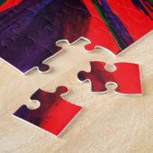 Huilende engel neon multikleur impasto olieverfsch legpuzzel (Zijkant)