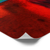 Huilende engel neon multikleur impasto olieverfsch poster (Hoek)