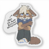 Huilende Furry Meme Mormon Missionary Sticker (Voorkant)