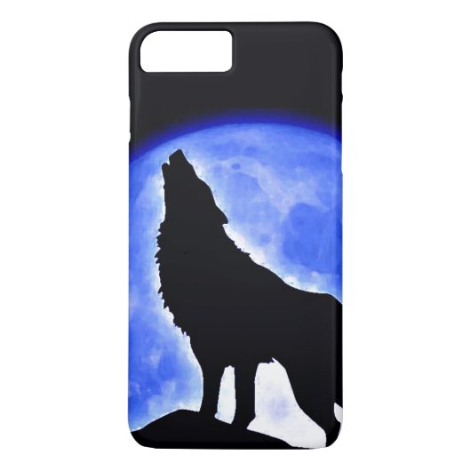 Huilende Grijze Wolf bij Maan Case-Mate iPhone Case (Achterkant)