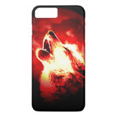 Huilende Grijze Wolf bij Maan Case-Mate iPhone Case (Achterkant)