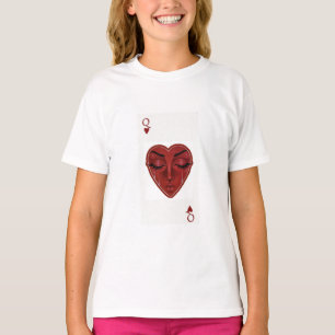 Huilende Hartenvrouw Surrealistische Speelkaart On T-shirt