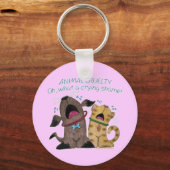 Huilende Hond en Kat - Wat een Huilende Schaamte Sleutelhanger (Voorkant)