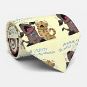Huilende Hond en Kat - Wat een Huilende Schaamte Stropdas (Opgerold)