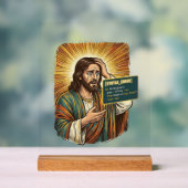 Huilende Jezus Syntaxisfout Codering Programmeur S Acryl Bord (Neutraal)