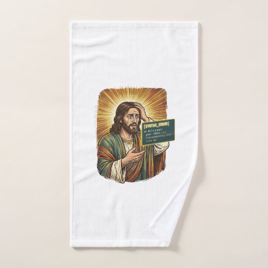 Huilende Jezus Syntaxisfout Codering Programmeur S Handdoek (Handdoek)