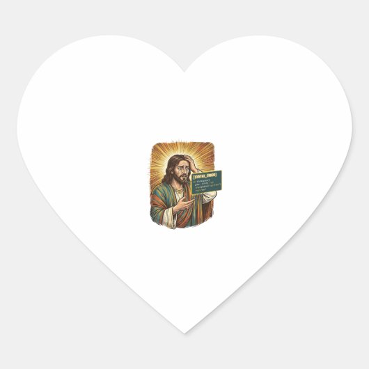 Huilende Jezus Syntaxisfout Codering Programmeur S Hart Sticker (Voorkant)