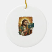 Huilende Jezus Syntaxisfout Codering Programmeur S Keramisch Ornament (Voorkant)