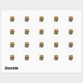 Huilende Jezus Syntaxisfout Codering Programmeur S Ronde Sticker (Vel)