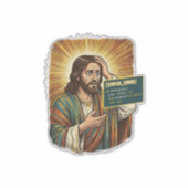Huilende Jezus Syntaxisfout Codering Programmeur S Sticker (Voorkant)