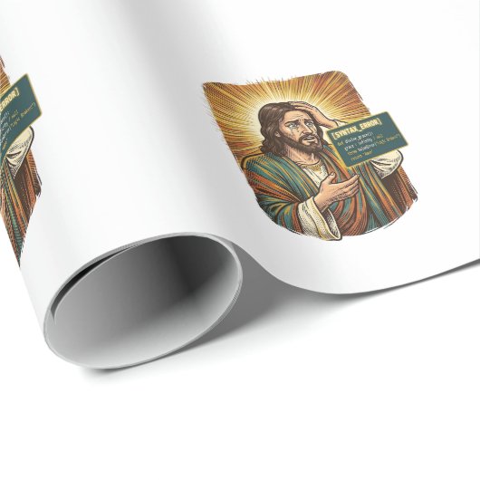 Huilende Jezus Syntaxisfout Codeur Programmeur Sof Cadeaupapier (Rol Hoek)