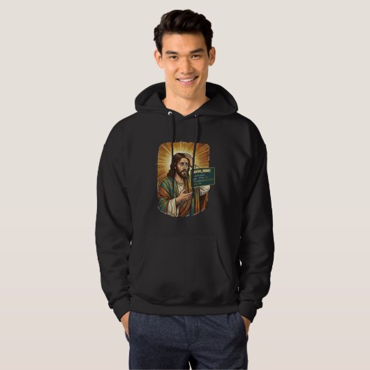 Huilende Jezus Syntaxisfout Codeur Programmeur Sof Hoodie (Voorkant volledig)